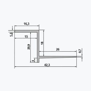 TEMPOLISTEL® B103 Profil za votlo fugo za BA 18 - slika 2
